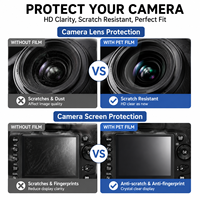 Film protecteur d'appareil photo en PET haute transparence avec forme personnalisée, résistant aux rayures et anti-traces de doigts pour appareils photo