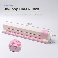 Perforatrice manuelle A4 ABS 30 trous multifonctionnelle pour reliure à anneaux, portable, pour bureau et étudiants
