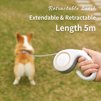 Laisse Rétractable Automatique de Luxe Robuste pour Chien et Chat, 5m, Personnalisable avec Logo, en ABS/Nylon, pour Chiot