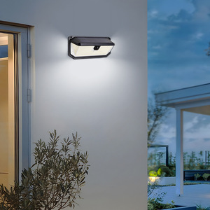 Solar Powered Outdoor Wall <b>Light</b> <b>Led</b> Human Body <b>Sensor</b> Water Resistant For Garden Courtyard Lighting - Product Image 2
