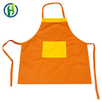 Tablier de chef sans manches pour enfants, en tissu épais, facile à nettoyer, rose, grand format, pour la cuisine et la peinture, avec poches