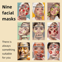 Masque facial acide hyaluronique Anti-rides vitamine C pomme raffermissant la peau Rose concombre fruits masque facial