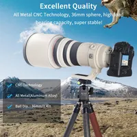 Fotopro OEM accessori per telescopio DV per fotocamera in alluminio doppia testa a sfera sferica panoramica per treppiede