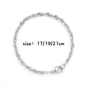 Nouveau Bracelet Chaîne Plaqué Argent au Design Populaire, Bracelets Unisexe en Acier Inoxydable au Design Simple et Original, Bijoux de Mode en Gros - Product Image 6