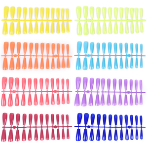 ชุดเล็บปลอมแบบกดติด 24 ชิ้น/ชุด สีพื้นสไตล์ฝรั่งเศส ทรงโลงศพขนาดกลาง ปลายเล็บแบบเต็มแผ่น วัสดุ ABS  สามารถปรับแต่งโลโก้ได้ เหมาะสำหรับร้านทำเล็บ - Product Image 3