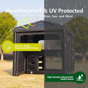 Tienda inflable al aire libre, experiencia inmersiva, 4*2,6*2,6 M Oxford, ignífugo, portátil, para acampar, carpa inflable con dosel con orificio para estufa - Product Image 3