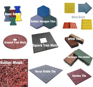 بلاط أرضيات مخصص للصالة الرياضية في الهواء الطلق 16 بوصة مربعة تصنعه بنفسك مزدوج السطح من المطاط Piso Para Gimnasio - Product Image 6