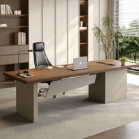 Nouveau bureau de négociation et de conférence en bois BOSUN, design moderne et simple, grand et petit modèle EDGAR WOOD+GREY