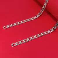 Vente en gros d'usine, chaîne en argent sterling 925, chaîne figaro de 6 mm, fournitures de fabrication de bijoux de haute qualité pour la fabrication de colliers et de bracelets