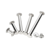 Vis de fixation à tête plate professionnelles en acier inoxydable 304, rivets Chicago, vis de couplage mâle-femelle pour bagages et présentoirs