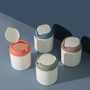 Tabletop Waste Paper Basket Dustbin Small Waste Bin <strong>With</strong> <strong>Lid</strong> Garbage Case Plastic <strong>Mini</strong> Desktop <strong>Trash</strong> <strong>Can</strong> - Product Image 4