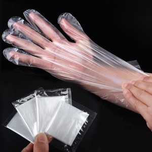 Gants PE jetables emballés individuellement (1 paire/sac) pour salon de coiffure et restaurant personnaliser le service d'impression OEM/ODM bienvenue - Product Image 2