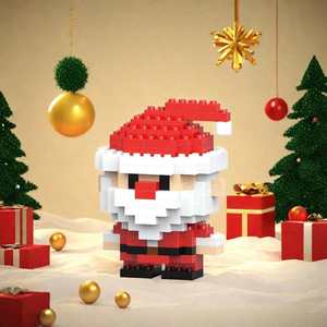 Ensemble <span class=keywords><strong>de</strong></span> blocs <span class=keywords><strong>de</strong></span> construction en micro-particules, jouet éducatif pour enfants <span class=keywords><strong>de</strong></span> 5 à 7 ans, Noël, Père Noël, bonhomme <span class=keywords><strong>de</strong></span> neige, arbre, cadeau, plastique ABS, <span class=keywords><strong>sécurité</strong></span> - Product Image 4