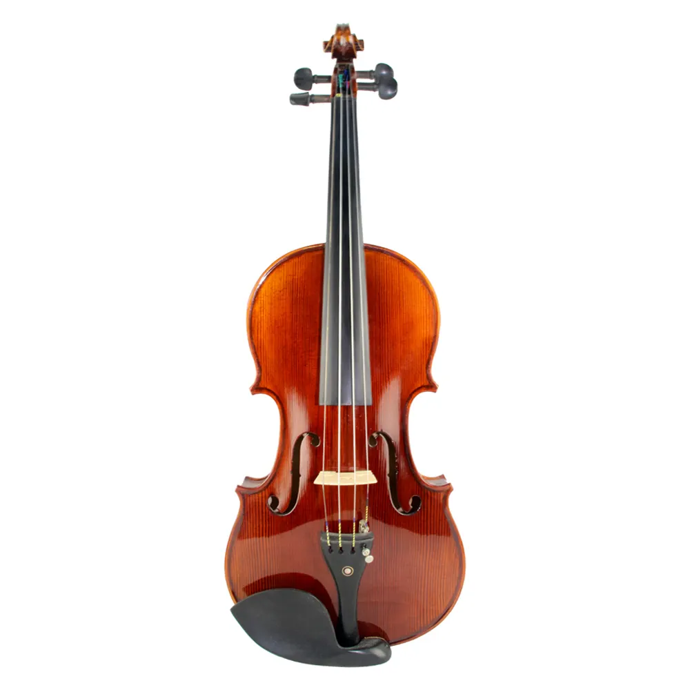 Hot Sales Mid-Grade Flamed Violine Flame Maple Back Fichte Top Ebenholz Saitenhalter und Teile