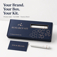 Personaliza tu Marca: Cajas de Regalo Ecológicas, Impermeables, de Papel Artístico, con Viales Vacíos de 3 ml para Péptidos, Etiquetas, Bandejas e Insertos de Embalaje