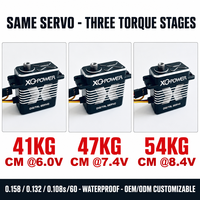 Moteur servo RC à l'échelle 1/5 XQ-S8050D 54 kg étanche à engrenages métalliques sans noyau numérique à couple élevé pour Baja Monster Truck – Fourniture en gros OEM