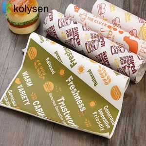 Food Grade Coated Greaseproof PE Paper Burger Sandwich Bread <b>Packaging</b> Custom Printed Hamburger Wrapping Pulp <b>Material</b> - Product Image 6
