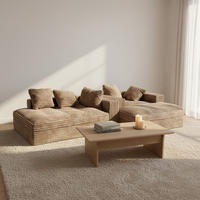 Canapé modulaire moderne à compression, mousse haute densité, tissu moelleux détachable, ensemble canapé-lit combiné pour hôtel et appartement