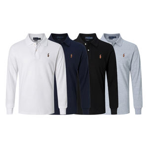 Camicie <span class=keywords><strong>Polo</strong></span> da <span class=keywords><strong>Uomo</strong></span> in <span class=keywords><strong>Cotone</strong></span> Ricamate Casual a Maniche Lunghe Stile Ralph Lauren - Vendita all'Ingrosso - Product Image 1