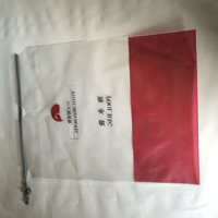 Pochette transparente en LDPE recyclable avec logo personnalisé imprimé en gravure, fermeture à cordon et poignée en corde pour le transport de glaçons