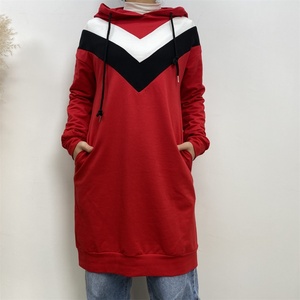6194 #   Blusa con capucha de algodón grueso para otoño e invierno, blusa deportiva cálida de manga larga para mujeres musulmanas, con bolsillos laterales grandes, 3 colores - Product Image 5