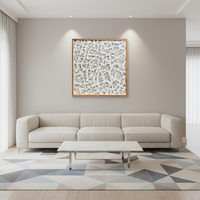 Art mural tissé à la main abstrait moderne, peinture texturée en 3D avec des racines d'arbre, entièrement faite à la main, matériaux écologiques, décoration intérieure