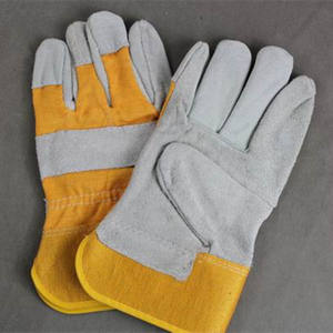 Alta calidad 10,5 pulgadas hombres AB grado Anti-Corte PPE Buffalo cuero de vaca Split construcción Rigger trabajo guantes de seguridad - Product Image 2