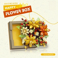 Ensemble de blocs de construction Hot Flower 536 pièces en plastique ABS, assemblage DIY avec couvercle anti-poussière, décoration d'intérieur, cadeau pour les enfants de 7 ans et plus