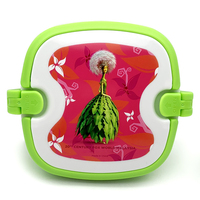 Boîte à lunch micro-ondable à 2 étages, design mignon, compartiment en plastique, boîte à lunch, ensemble de boîtes bento