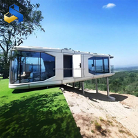 Maisons conteneurs modernes Luban, maisons préfabriquées modulaires sur roues, 20 pieds/40 pieds, installation rapide pour usage hôtelier, en acier