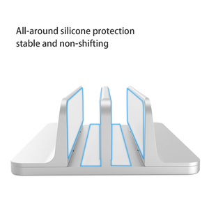 Soporte de escritorio de aluminio ajustable para Macbook Air Pro 13 15 16 Soporte vertical para computadora portátil con tamaño de base para computadora portátil y tableta - Product Image 5