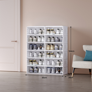 Gabinete de almacenamiento plegable de plástico multifuncional de 50cm de ancho para el hogar con ruedas en múltiples especificaciones - Product Image 1