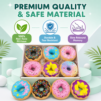 Jouet anti-stress en caoutchouc souple à remontée lente en forme de donut, gadget sensoriel, design dessert simulé