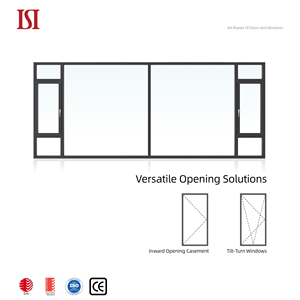 SINOALUU moderne vers l'intérieur verre inclinaison tourner fenêtre en acier inoxydable filet en aluminium cadre poignée balançoire Style ouvert pour la <span class=keywords><strong>maison</strong></span> - Product Image 6