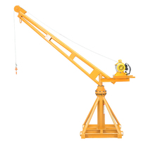360 degrés rotation 2ton petite utilisation extérieure mini grue de moteur grue de levage de singe