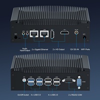 Mini PC industriel sans ventilateur HYSTOU H7 10e génération avec double LAN, Windows 11, pour la revente, IoT, bureau, prise AU/US