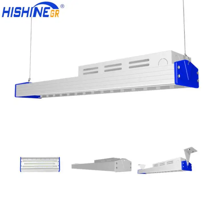 Hishine Group Lampu Industri 50W 100W 150W 200W 250W Lampu Teluk Tinggi Linier Led Lampu Pabrik Gudang