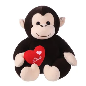 Custom Different Stuffed Animals Valentine Plush Toy Monkey Stuffed Monkey Soft Toy