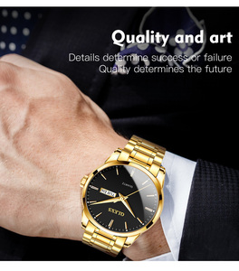 Olevs 6898 <span class=keywords><strong>Orologio</strong></span> <span class=keywords><strong>da</strong></span> <span class=keywords><strong>Polso</strong></span> Moda Business di Marca, Colore Blu, per Uomo, al Quarzo, Impermeabile, in Acciaio Inossidabile, Luminoso - Product Image 3