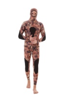 DIVESTAR Wetsuit Spearfishing Anti Air Berbahan Open Cell dengan Cetakan Transfer Panas, Tebal 3mm 5mm 7mm, Motif Kamuflase Khusus untuk Pria