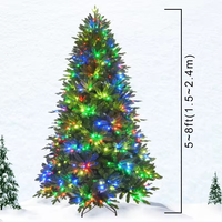 Sapin de Noël artificiel en épicéa, promotion exceptionnelle, moderne, intelligent, extérieur, télécommande, 54 fonctions, éclairage LED, luxe, pré-éclairé, écologique