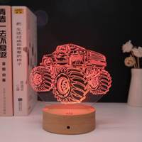 Acrylique 3d Led lampe support 3d nuit Led lumière lampe Base télécommande ABS noir personnaliser DC 12V chambre lumières 60 moderne EMC