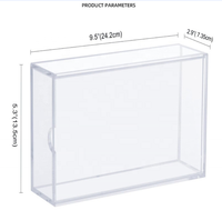 Boîte à Mahjong Moderne en Acrylique Transparent, 160 Tuiles de Jeu Américaines Standard en Céramique, Rangement pour la Maison et les Voyages, Accessoires Écologiques