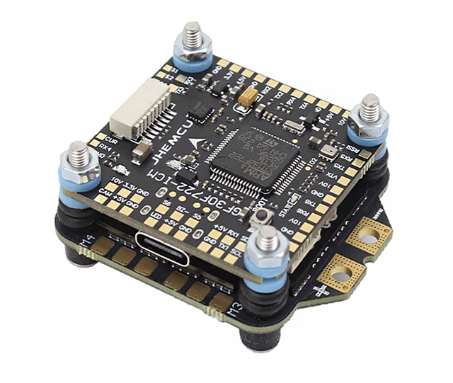 JHEMCU GHF722 Flight Controller Stack F722 BLHELI_S 45A 55A 4in1 ESC 3-6S 30x30mm for FPV Racing Drone Freestyle