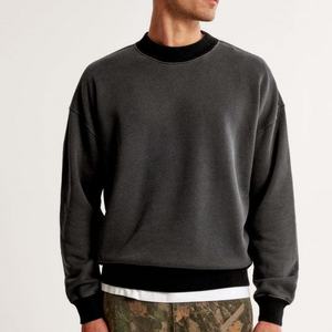 เสื้อฮู้ดดี้ผู้ชายแบบสั้น ทรงหลวม ไหล่ตก ผ้าเฟรนช์เทอร์รี่ รับผลิตตามแบบ (OEM) พร้อมสกรีนโลโก้ตามสั่ง - Product Image 3