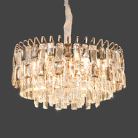 Lustre de plafond élégant de haute qualité en cristal pour salon et salle à manger