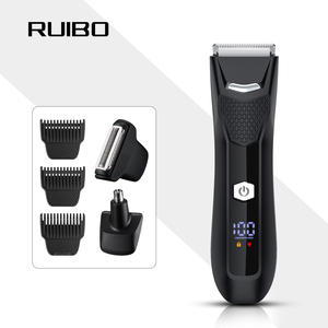 Tondeuse corporelle électrique pour hommes, étanche, pour poils pubiens, <span class=keywords><strong>rasoir</strong></span> rechargeable pour parties intimes, tondeuse corporelle pour hommes, <span class=keywords><strong>rasoir</strong></span> pour l'aine - Product Image 1