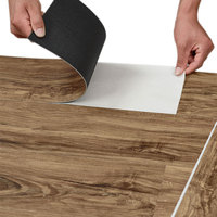 Plancher en plastique LVP de parquet de PVC de tuile de planche de vinyle auto-adhésif d'aspect bois de longévité pour l'appartement