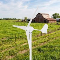 Éolienne horizontale 500W pour station de télécommunications et vidéosurveillance, démarrage à 2m/s, coupure à 3m/s, 12V 24V 48V CC, IP54, PMSG, 3 pales haute efficacité