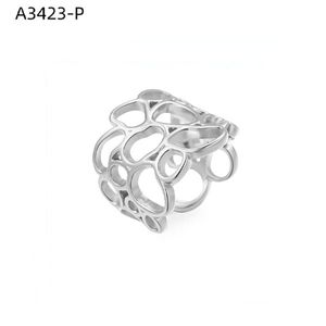 Amy Amy Fashion <b>Ring</b> A3423 Stainless Steel 925 Silver Plated Geometric <b>Cocktail</b> <b>Ring</b> For Women Party Daily Wear - Product Image 1